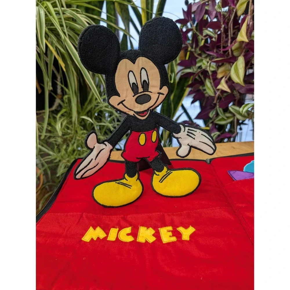 Pockets of Learning Children's Press N' Dress Mickey Zip Book Double Handles Red